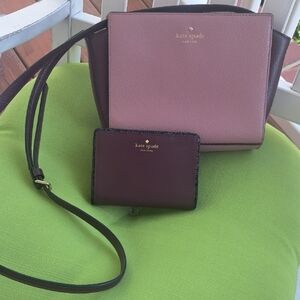 Kate Spade Pink and Brown Crossbody Bag